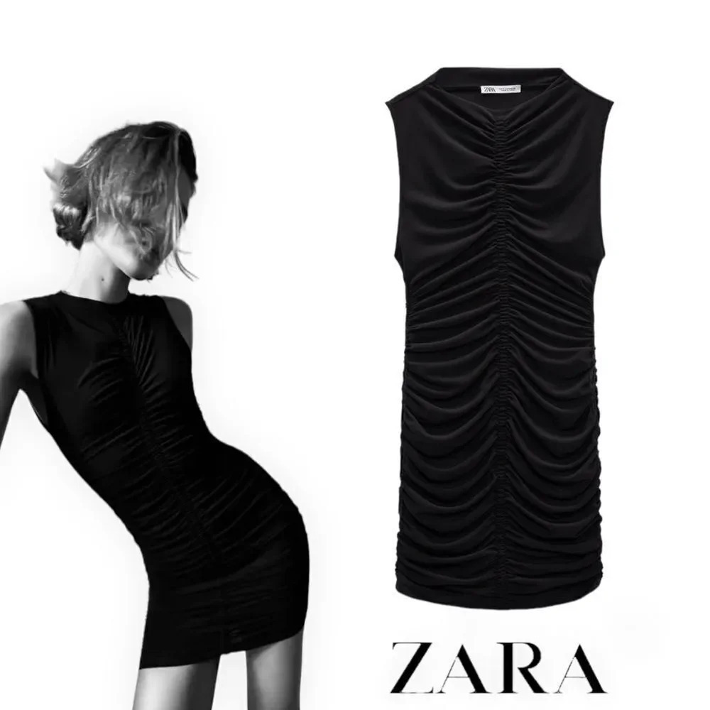 ZARA | Black | DRESS WITH RUCHING